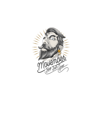 Movember Keep them grow No Shave November model alb pe tricou