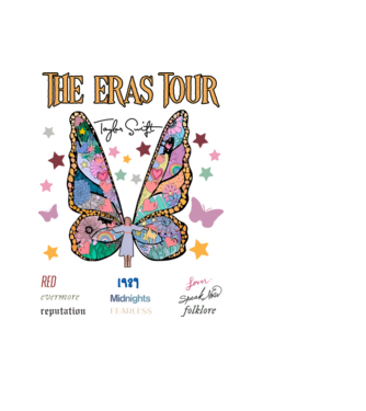 Taylor Swift eras fairy model negru pe tricou