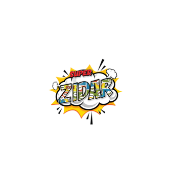 Super Zidar model alb pe tricou
