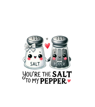 Salt to my Pepper model alb pe tricou