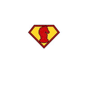 SuperChess cal de șah model albastru regal pe tricou