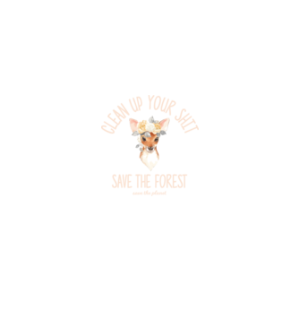 Clean up your shit model negru pe tricou