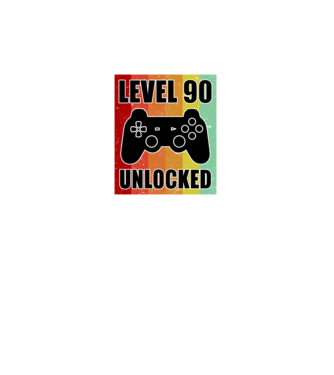 Level 90 unlocked retro gamer model negru pe tricou