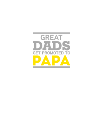 Great dads get promoted to papa model negru pe tricou