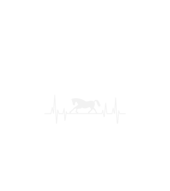 horse heartbeat model negru pe tricou