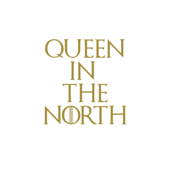 Queen in the North model negru pe tricou