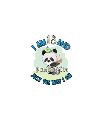 PANDASTIC 18 model alb pe tricou