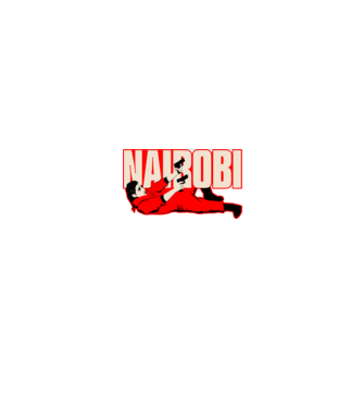 nairobi la casa de papel model negru pe tricou