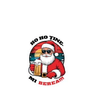 Ho ho ține mi berea! alb model alb pe tricou
