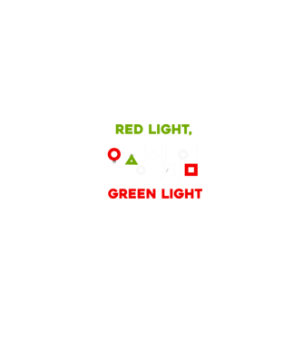 red light green light model negru pe tricou