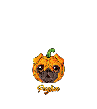 Pugkin model negru pe tricou