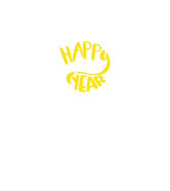 Happy new 2019 model negru pe tricou