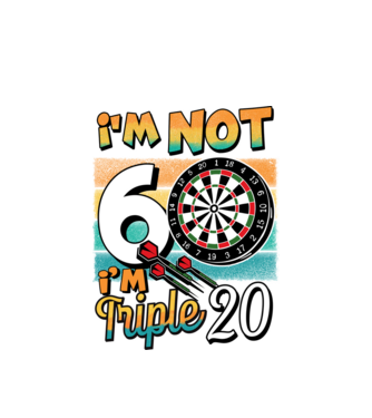 Darts Birthday 60 years old model alb pe tricou
