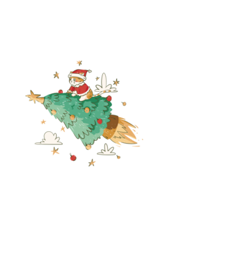Christmas cat model negru pe tricou