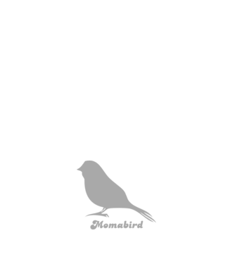 Momabird model alb pe tricou