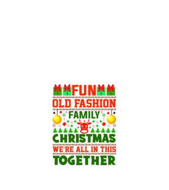 fun old fashion family christmas model negru pe tricou