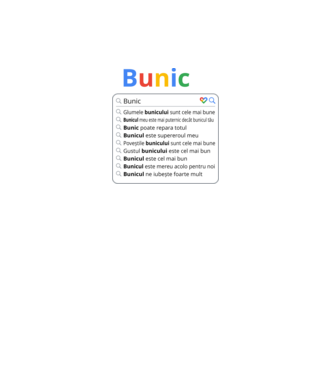 căutare Google Bunic model negru pe tricou