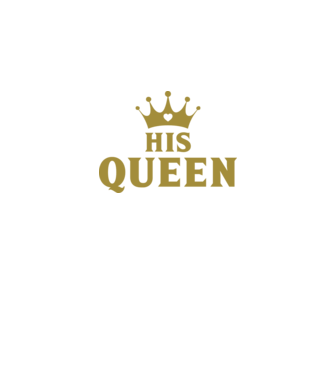 His Queen model negru pe tricou