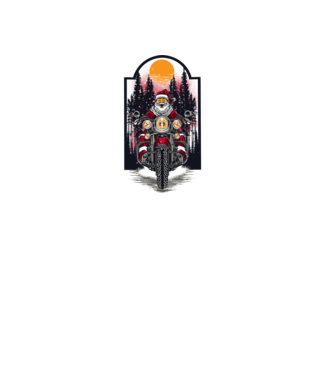 Motor santa model gri pe tricou
