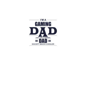 Gaming dad model alb pe tricou