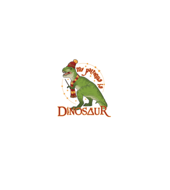 My patronus is dinosaur model negru pe tricou