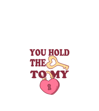 you hold the key to my heart model alb pe tricou
