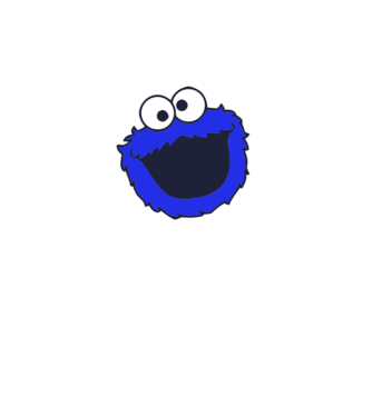 Cookie Monster Face model negru pe tricou