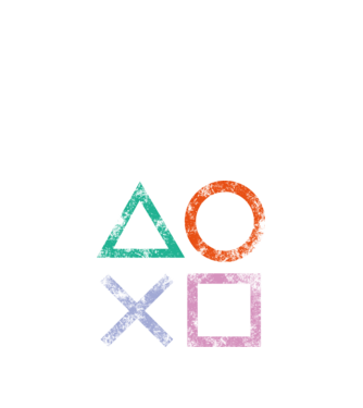 PlayStation icon model negru pe tricou