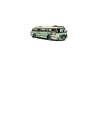 Autobuze model gri pe tricou