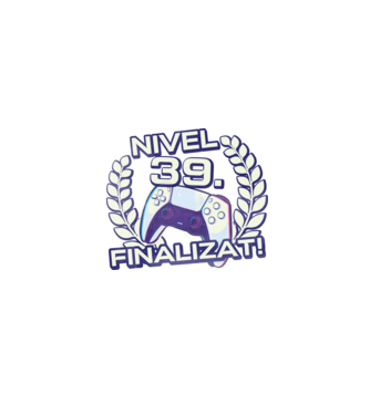 Nivel 39 finalizat! model negru pe tricou
