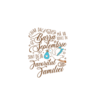 Favoritul familiei SEPTEMBRIE model alb pe tricou