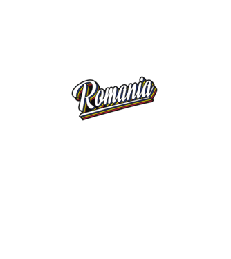 România retro model alb pe tricou
