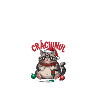 Am mâncat pasărea Crăciun pisică Negru model negru pe tricou