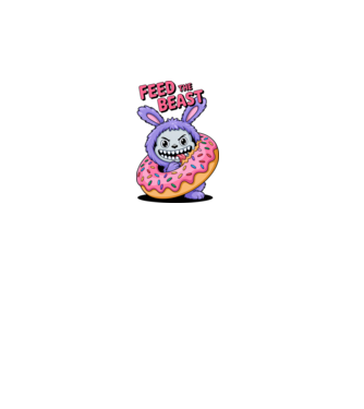 Feed the beast model alb pe tricou