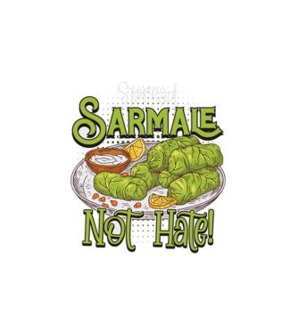 România Sarmale model alb pe tricou
