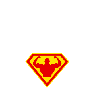 Superom model negru pe tricou