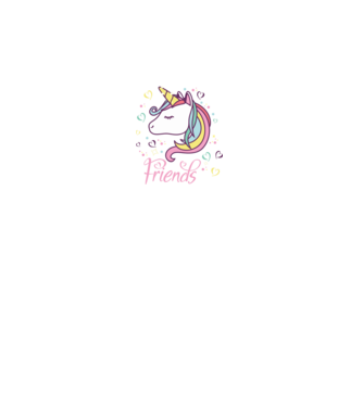 Unicorn Friend model negru pe tricou