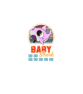 BabyGIRL shark model negru pe tricou