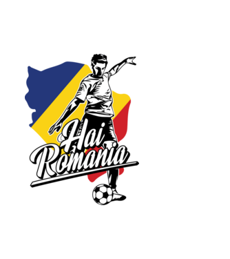 Hai romania fotbal model alb pe tricou