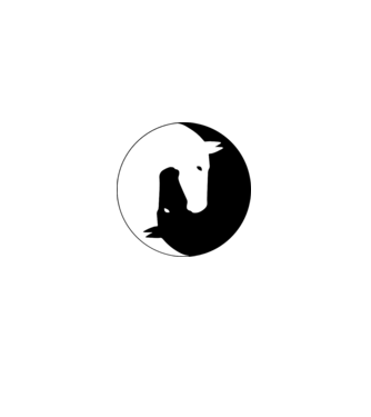 Lovas ying-yang model alb pe tricou