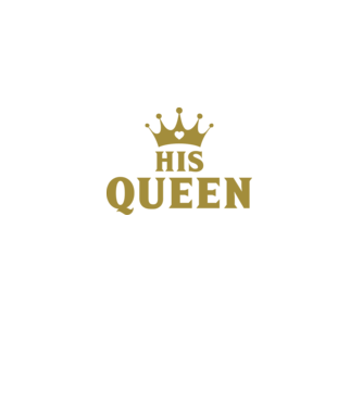 His Queen model negru pe tricou