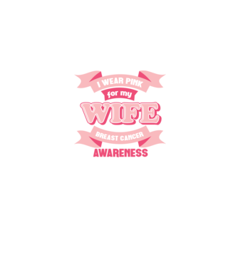 I wear pink for my wife model albastru jeanși pe tricou