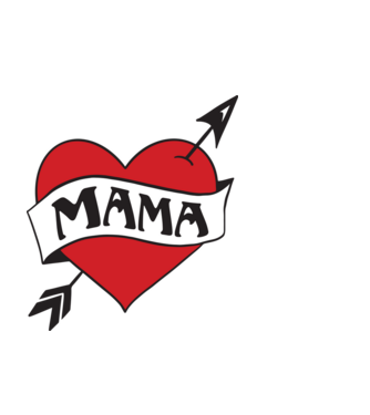 mama model negru pe tricou