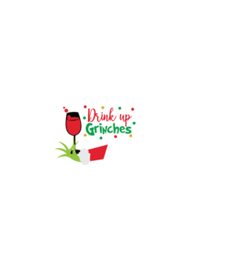 Drink up Grinches model alb pe tricou