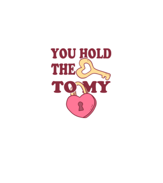 you hold the key to my heart model alb pe tricou
