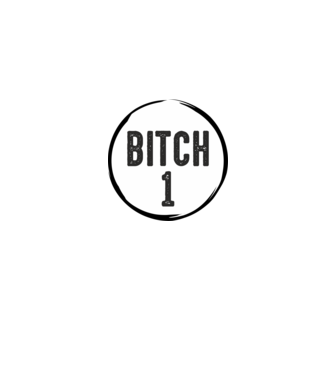 BITCH 1 model gri pe tricou