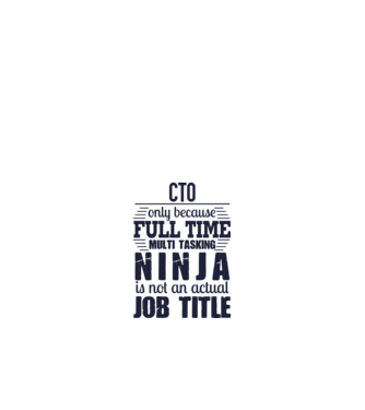 CTO-full time ninja model alb pe tricou