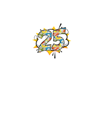 Birthday Comic Number 25 model verde pe tricou