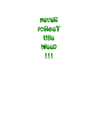 Weed model alb pe tricou