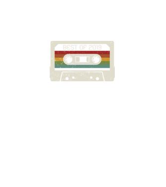 retro tape 2019 vintage model negru pe tricou